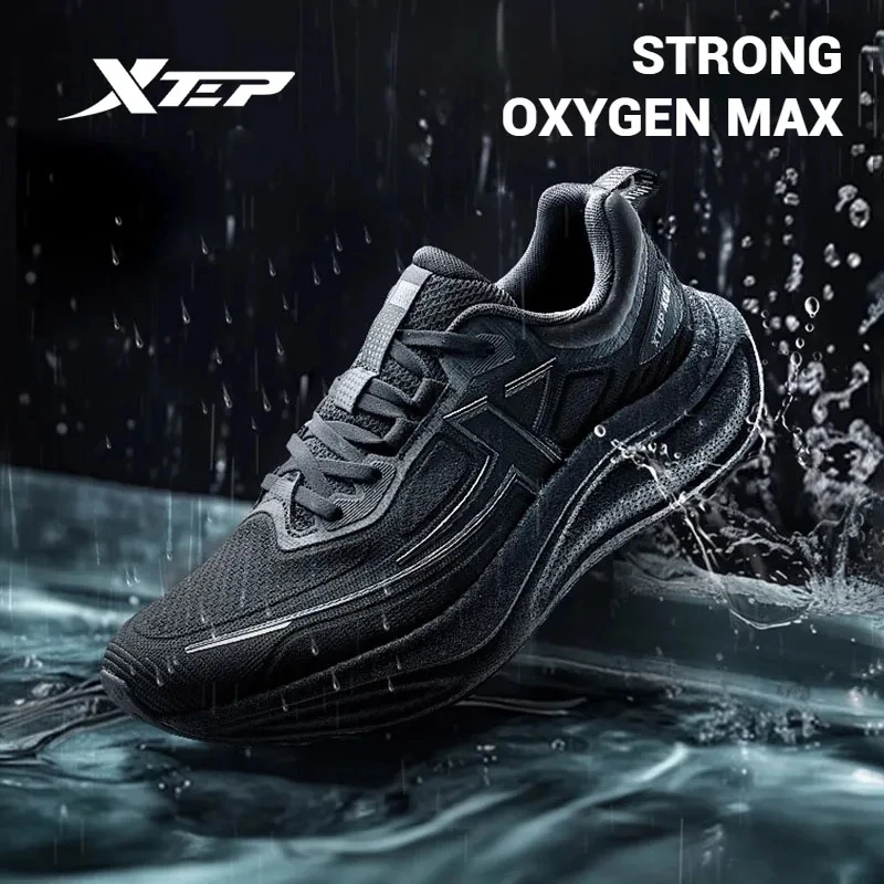 Xtep VOZMAX Running Shoes For Men 2024 Winter Breathable Sports Shoes  Shock Absorption Sneakers 876419110005