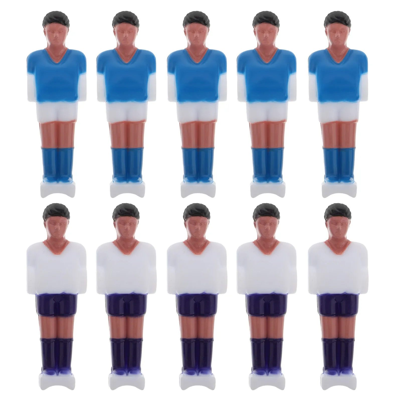 

10Pcs Resin Foosball Players Set Mini Table Soccer Figures for Foosball Table Repair Enhancement Hand Eye Coordination Office