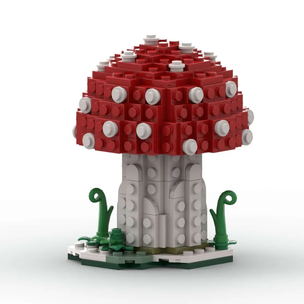 

MOC 232PCS Creative Puzzle Mushroom House Building Blocks Assembly House Village Bricks Toys Holiday Gift