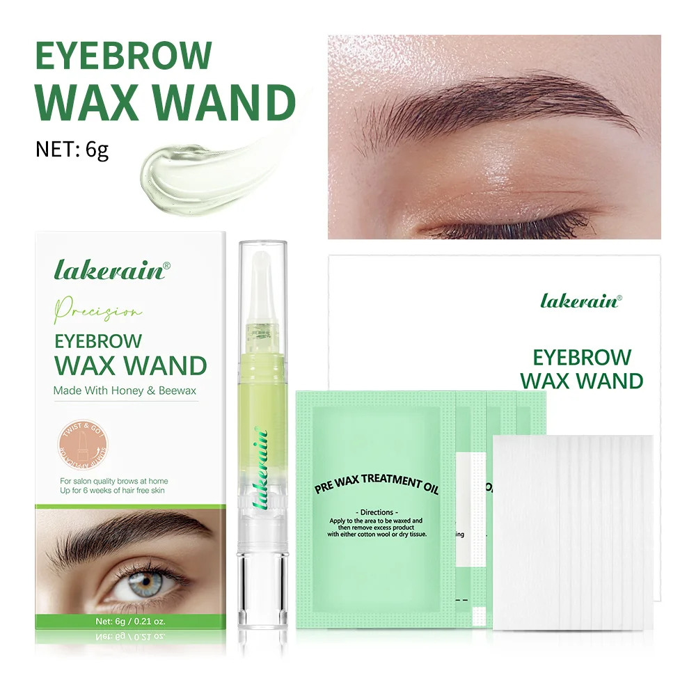 Lakerain sourcil épilation du visage crayon ensemble longue durée doux sourcil barbe épilation cire papier multi-usages cire papier