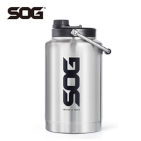 SOG 3.8L High-Capacity Insulated Ice Bucket with Handle - Portable Water Bottle Cooler for Car Travel, Outdoor Camping & Beach