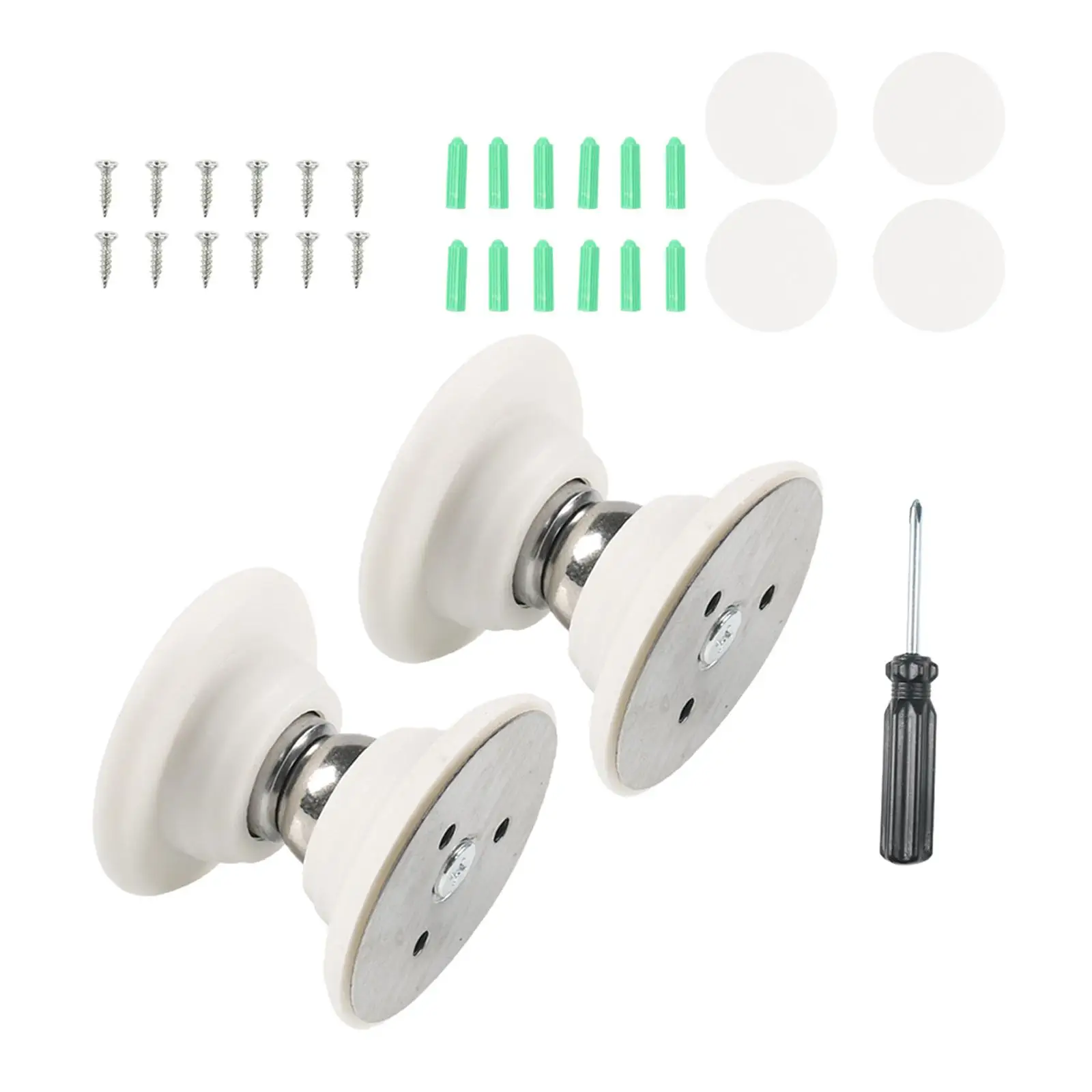 2x RV Door Stopper Wall Floor Mounting Heavy Duty Magnetic Door Catch for Compartments Motor Home RV Travel Trailers Inside