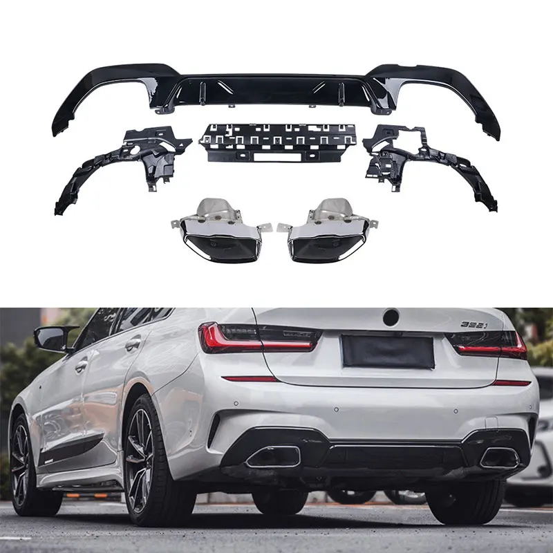 

STLFBM 3S Series G20 2019-2022y 340i MP Style Car Auto Body System Parts Back Rear Diffuser Bumper Lip with Tips