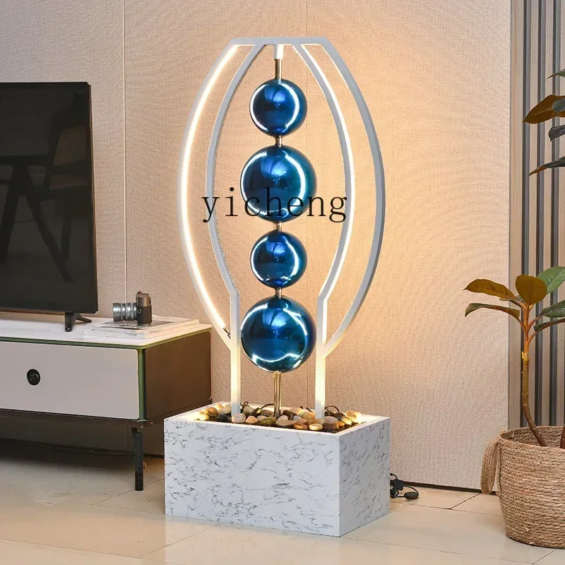 BJ-9   Light Luxury Living Room Modern Water Feature Decoration Circulation Floor-to-ceiling Flowing Water Ornament Entrance