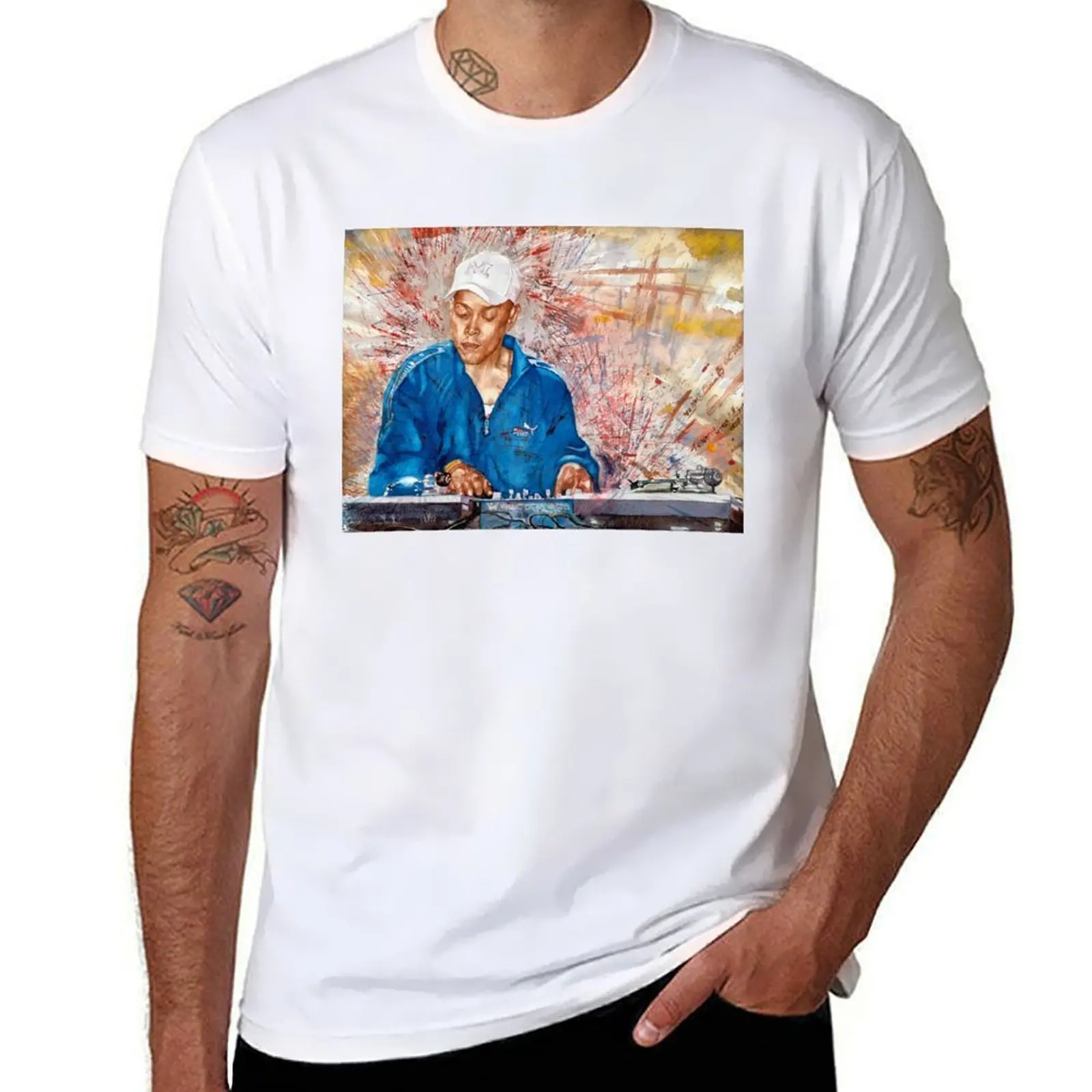 

DJ Q BERT - Wavetwisters Tour Dublin 2003 - from Watercolour Painting T-Shirt Sun Block Outdoor T-Shirt