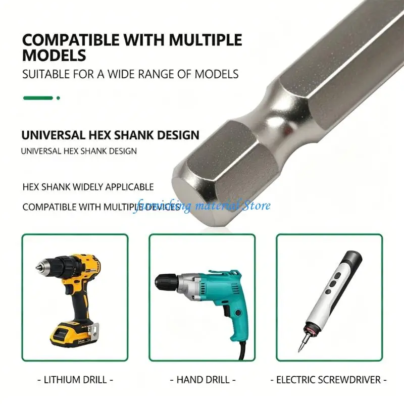 Y5GD 1/4Inch Extended Screwdriver Bit for Manual Drill and Air Tool