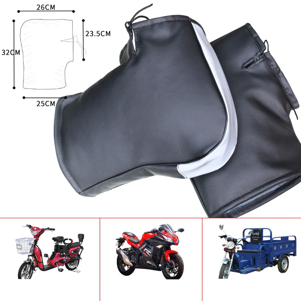 40cmx32cm 1Pair Motorcycle Handlebar Muffs Gloves Waterproof Mitts Cover Snowmobile Handlebar Warm Motorbike Gloves