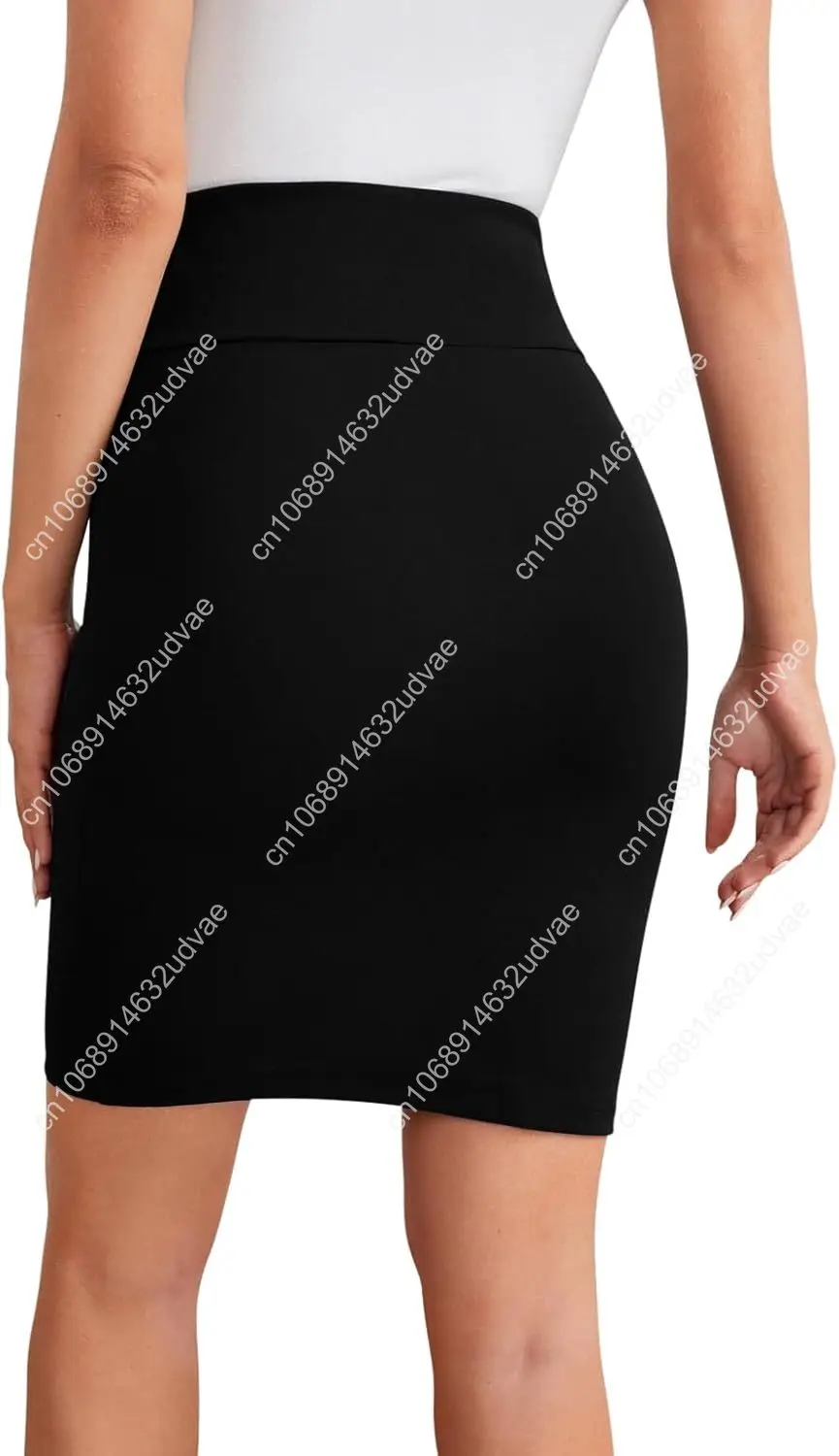 Sweet Hearts Mini Pencil Skirt for Women- Above Knee Silky Basic Bodycon Skirt Made in USA