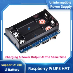Raspberry Pi 4 3 UPS HAT Support 21700 Li Battery 5V Uninterruptible Power Supply Pogo Pins Connector Dynamic Path Management