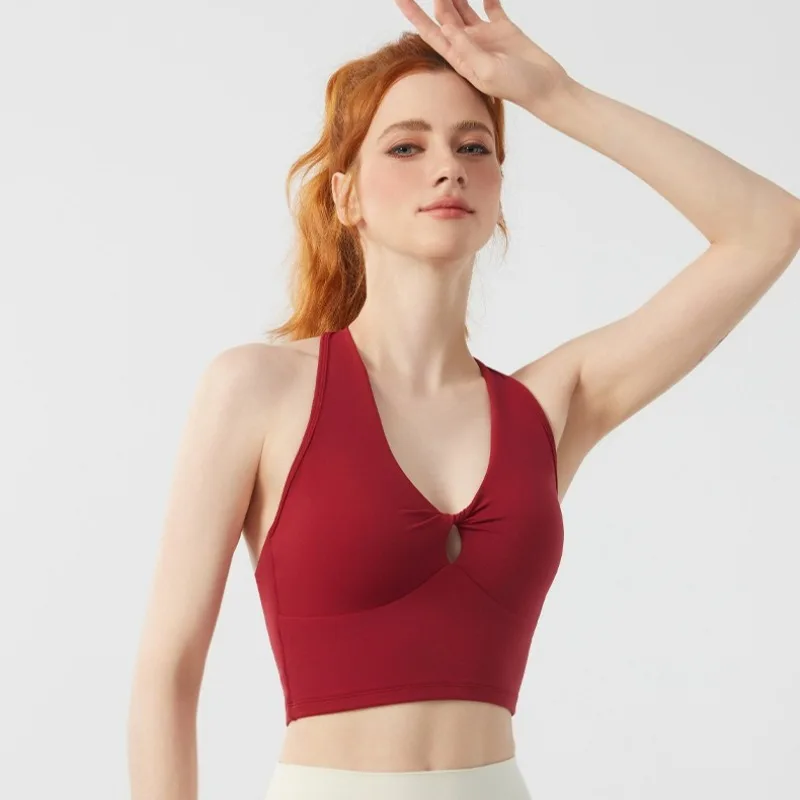 

Женский спортивный топ-бра для тренировок: дышащий, быстросохнущий, для йоги, бега, пилатеса, фитнеса и занятий в спортзале