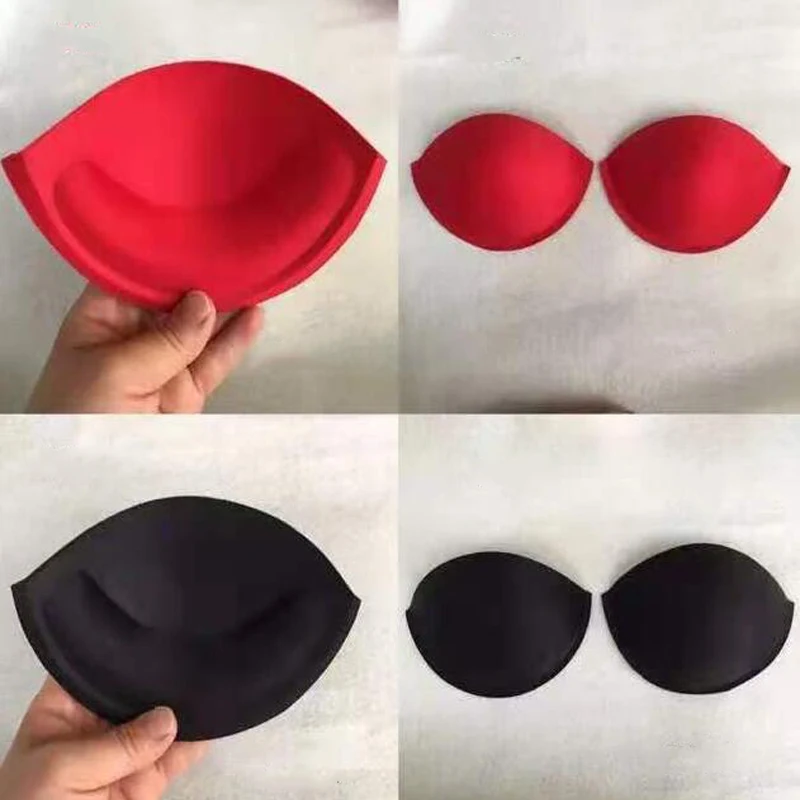 Large Size Black Skin Red Semicircle Half Cup Thickened Chest Pad Bra DIY Party Wedding Skirt Wedding Dress Clothes Chest Pad