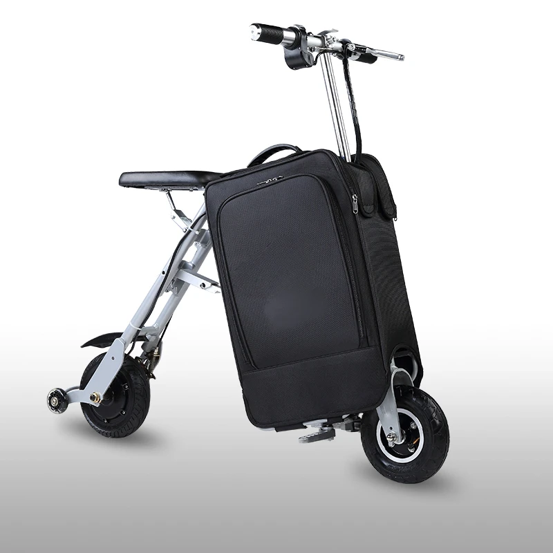 

Luggage folding electric car ultra-light portable luggage electric bicycle ride children on the subway high-speed rail bus