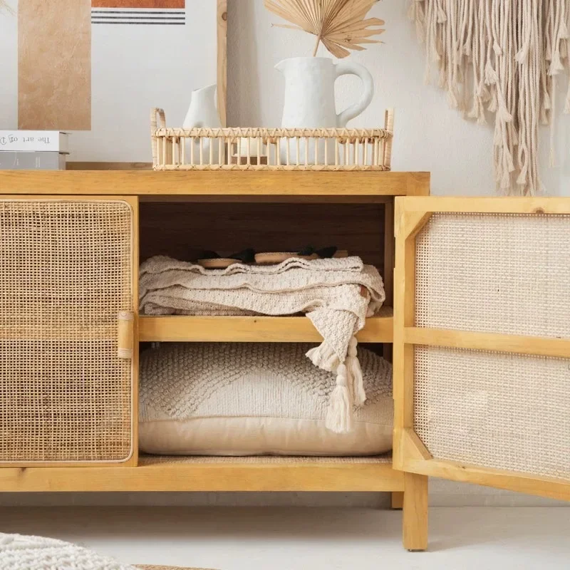 Bedroom Household Solid Wood Double Door Cabinet B & B Hotel Bedside Creative Storage Side Cabinet