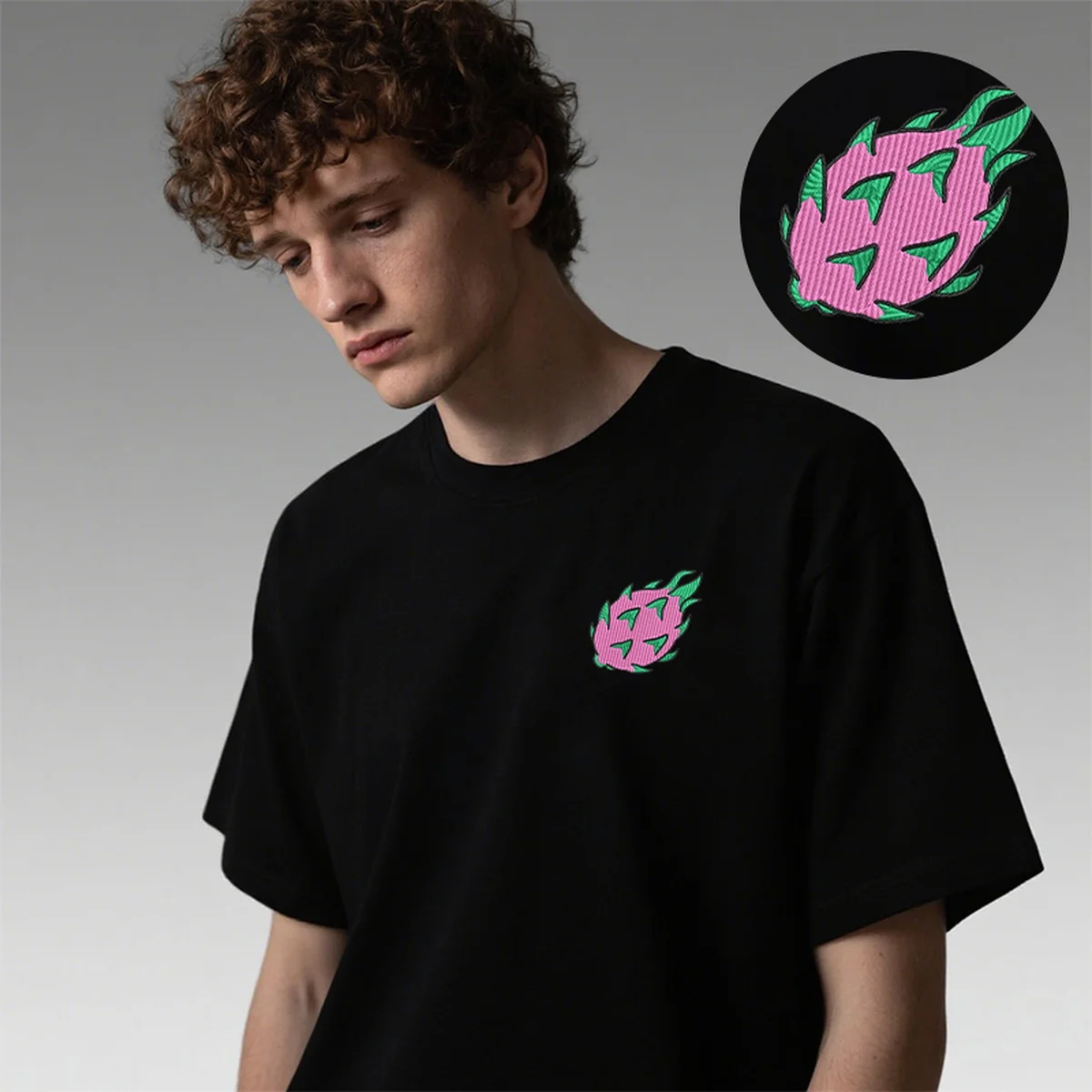 

Dragon Fruit Y2K Flair Men & Women's Embroidered T-Shirts – Juicy Cotton T-Shirt with Premium Embroidery for Casual Outings