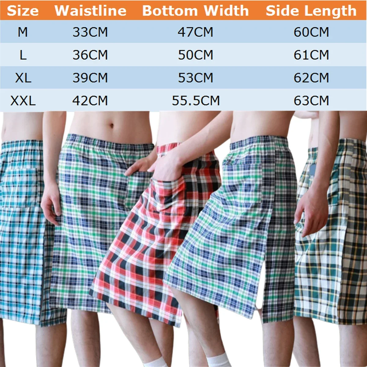 FYXLJJ Casual Plaid Sleepwear Pajamas for Men Breathable Pajamas Sleepwear Loose Lounge Plaid Homme Sleep Bottoms Men\'s Clothing