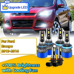 6Pcs 30000LM Canbus Car LED Headlights Bulb HB3 H11 9145 Auto Fog Lights Lamp For Ford Escape 2013 2014 2015 2016 6000K