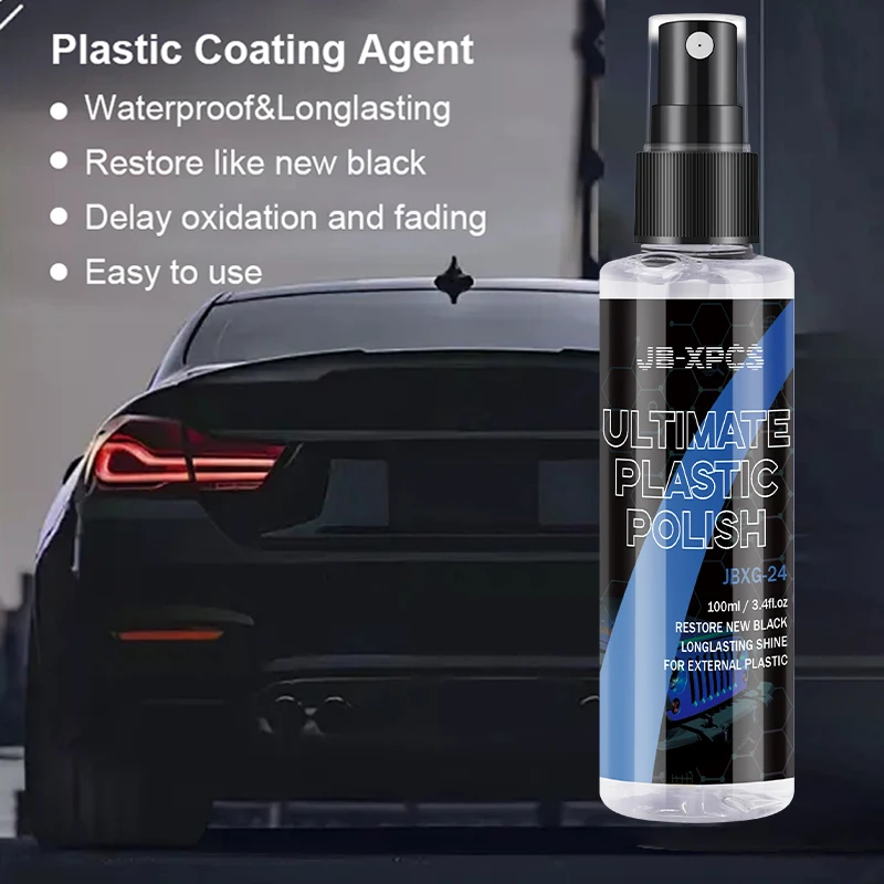 Car Plastic Restorer Ceramic Coating Long-Lasting Protect Repair Whitening Black Shine Plastic Trim & Rubber Care XG 24