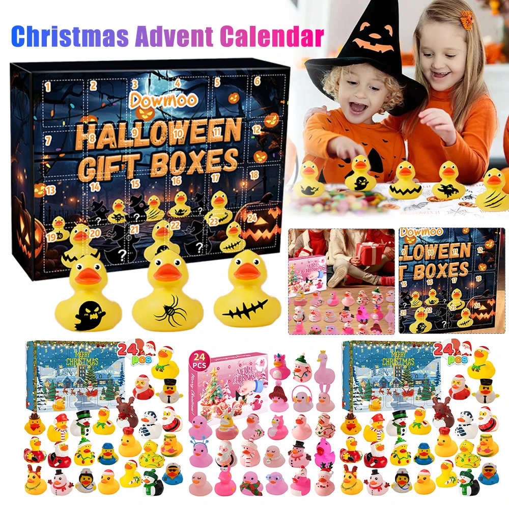 Christmas Advent Calendar 2024 24 Days Christmas Gift Set Countdown with Rubber Ducks Bath Toys DI Y Fun for Kids and Adults