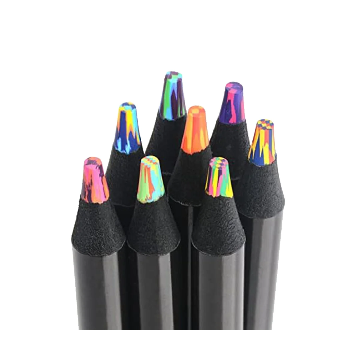 8 Colors Rainbow Pencils, Jumbo Colored Pencils for Adults, Multicolored Pencils for Art Drawing, Coloring, Sketching