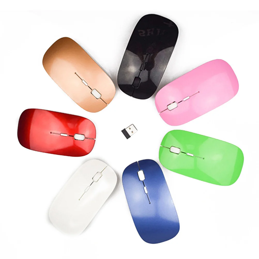 

2.4G Wireless Mouse Ultra-Thin Mini 10-15M Range Ergonomic Design For Pc Laptop Notebook Tablet Black Compatible