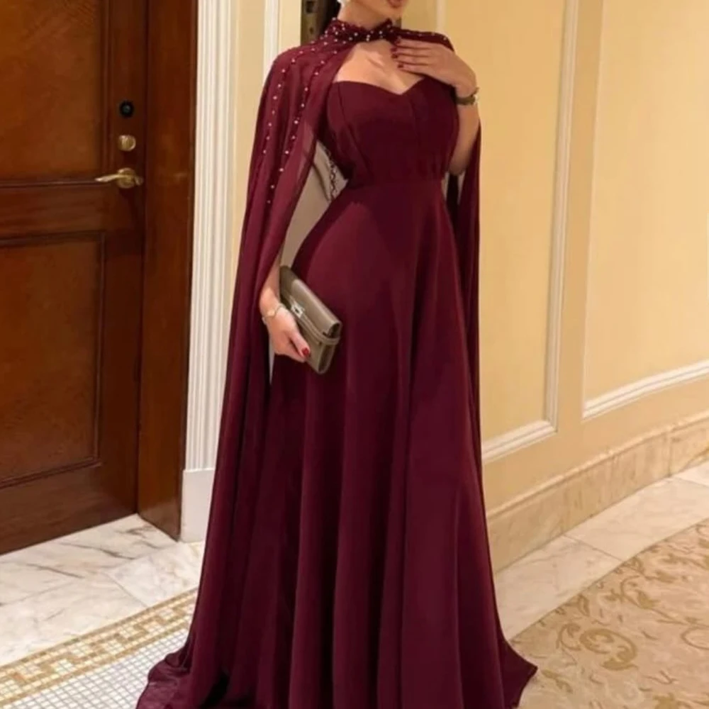 Suknie wieczorowe w kształcie litery A, do ziemi, z wysokim dekoltem, bez rękawów, suknie balowe, modne, z kryształowym szalem, proste, drapowane suknie na przyjęcie.