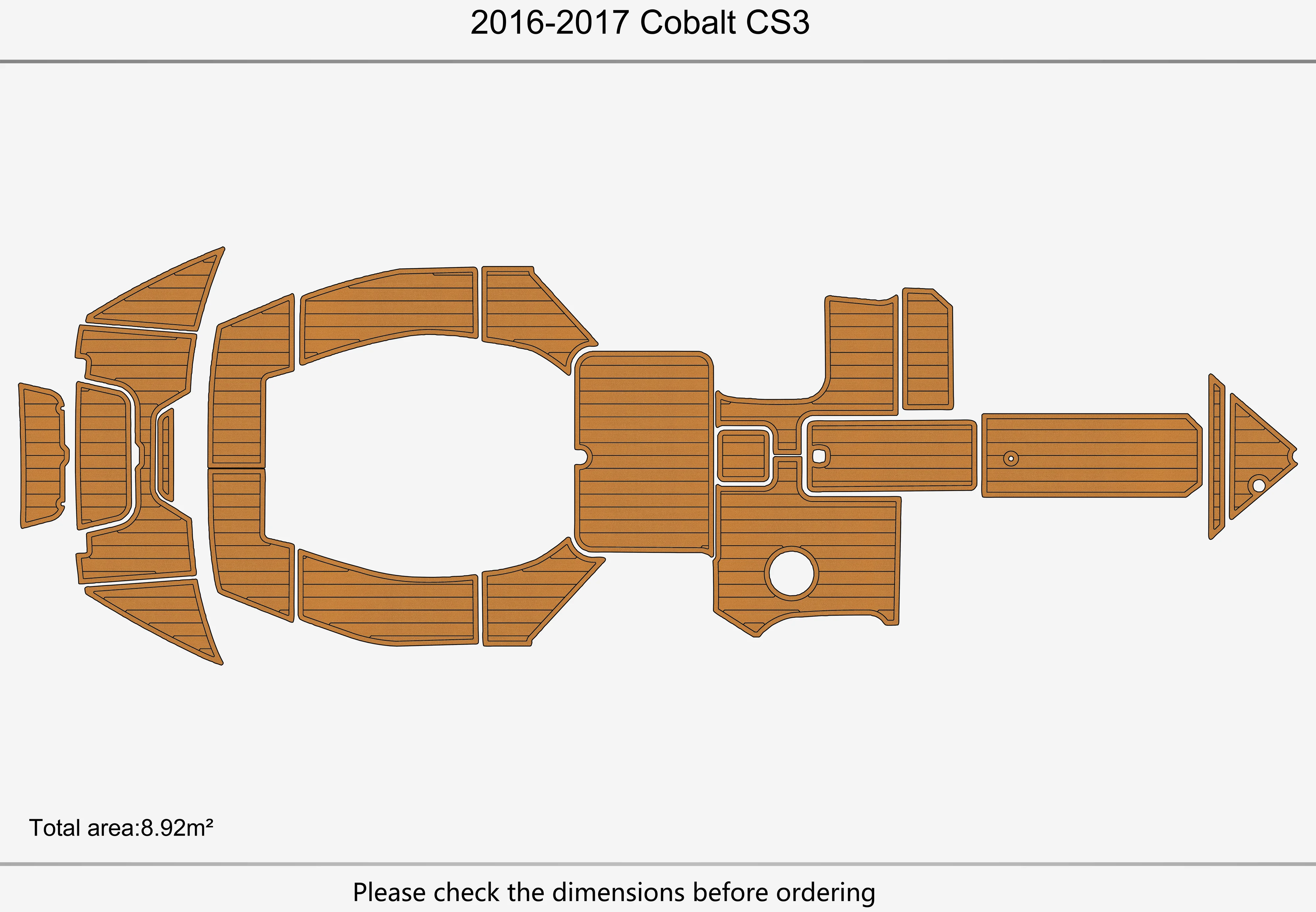 Eva foam Fuax teak seadek marine floor For 2016-2017 cobalt cs3 Cockpit Swim platform bow 1/4