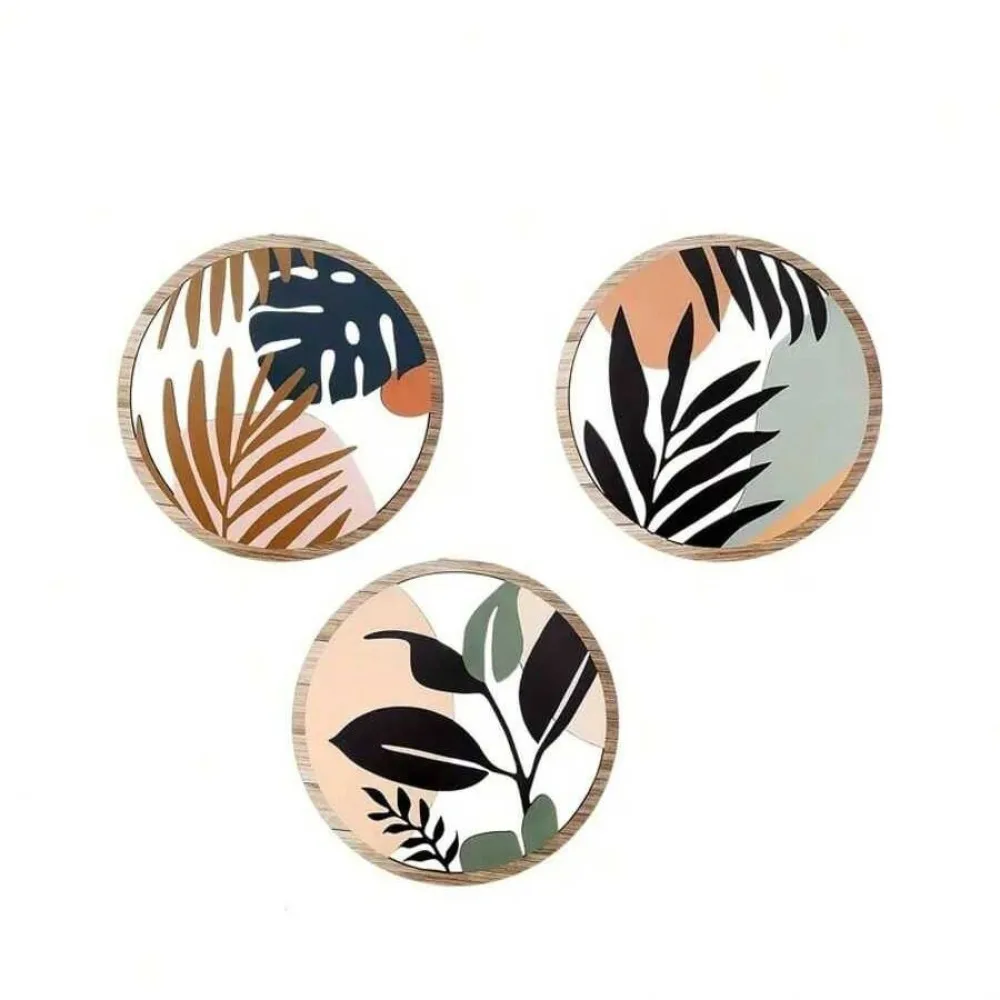 

3/4pcs Crafts Wooden Wall Decoration Art Creative Wall Hanging Exquisite Cartoon Background Pendant Door