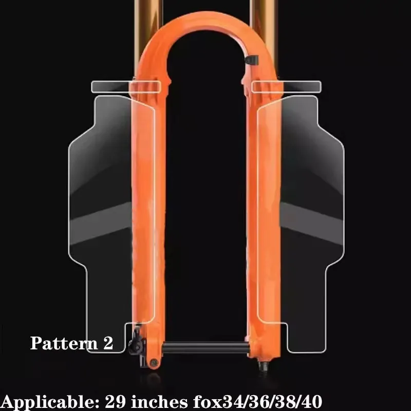 2 Sets Of MTB Front Fork Bicycle Frame Protective Film Scratch Resistant Waterproof Clear Rhino Skin Sticker Bike Accessories