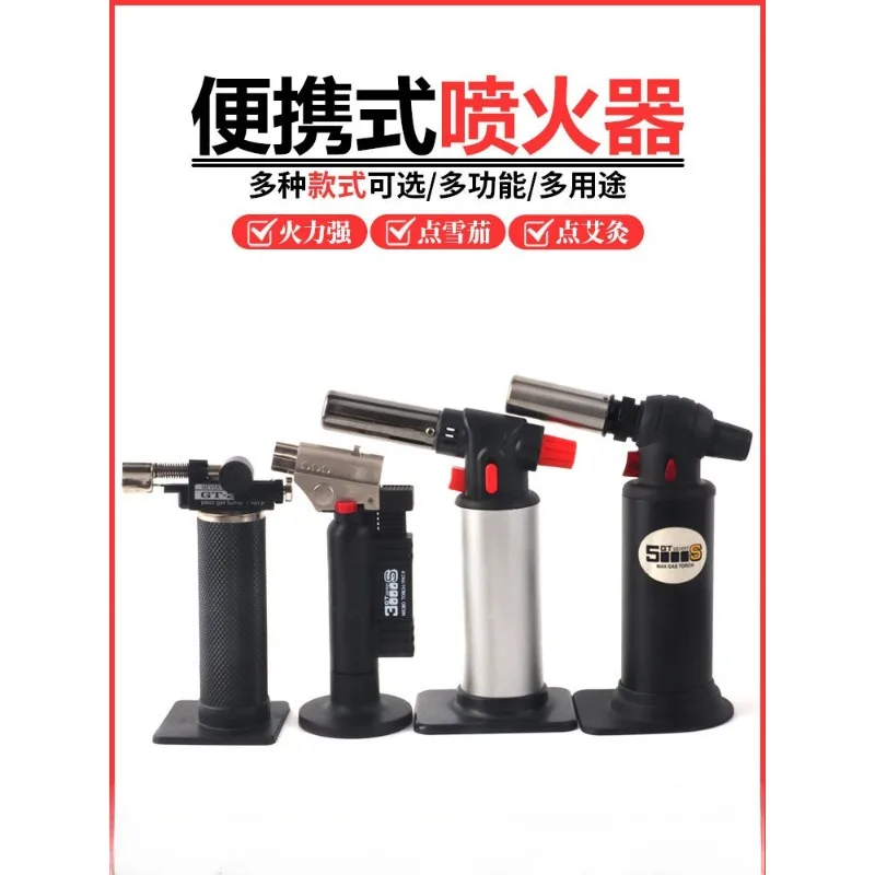 OvO Store GT3000S Gas Flamethrower, Fire Blowing Kitchen Cake Baking Flamethrower Lighter Inflatable Convenient Flamethrower