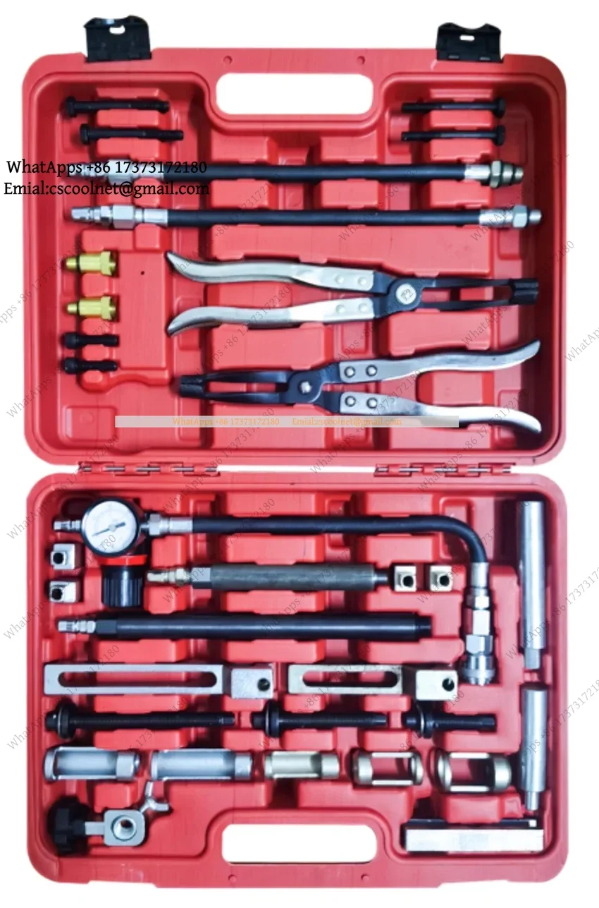 JS02 Cylinder Head Service Set Tool Kit Valve Spring Compressor Removal Installer Replacement Valve Oil Seal Tool