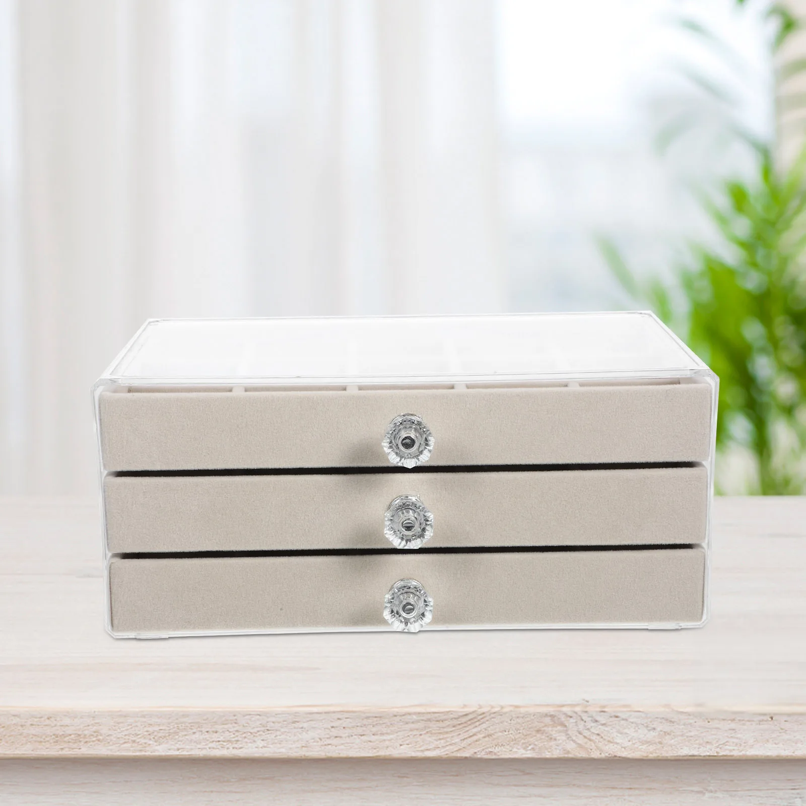 

Jewelry Organizer 45 Grid Multi-Layer Jewelry Case Storage Box for Necklace Ring Earring Watch Desktop Organizer