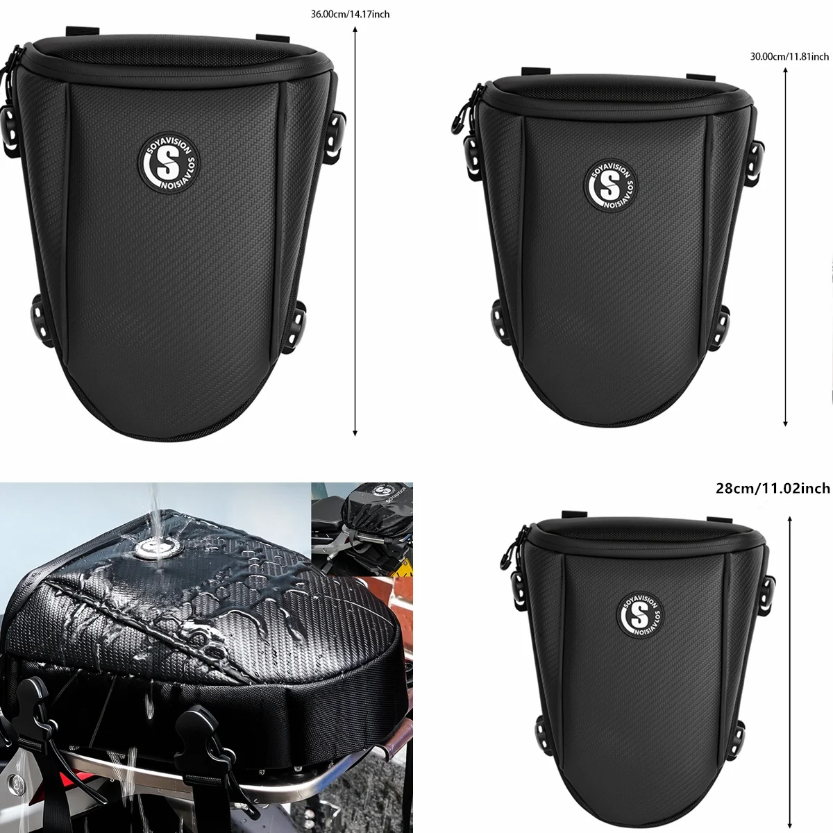 Universal Waterproof Motorbike Rear Seat Bag Multifunction Crossbody Shoulder Bag Motorcycle Tail Bag Travel Luggage Saddle Bag