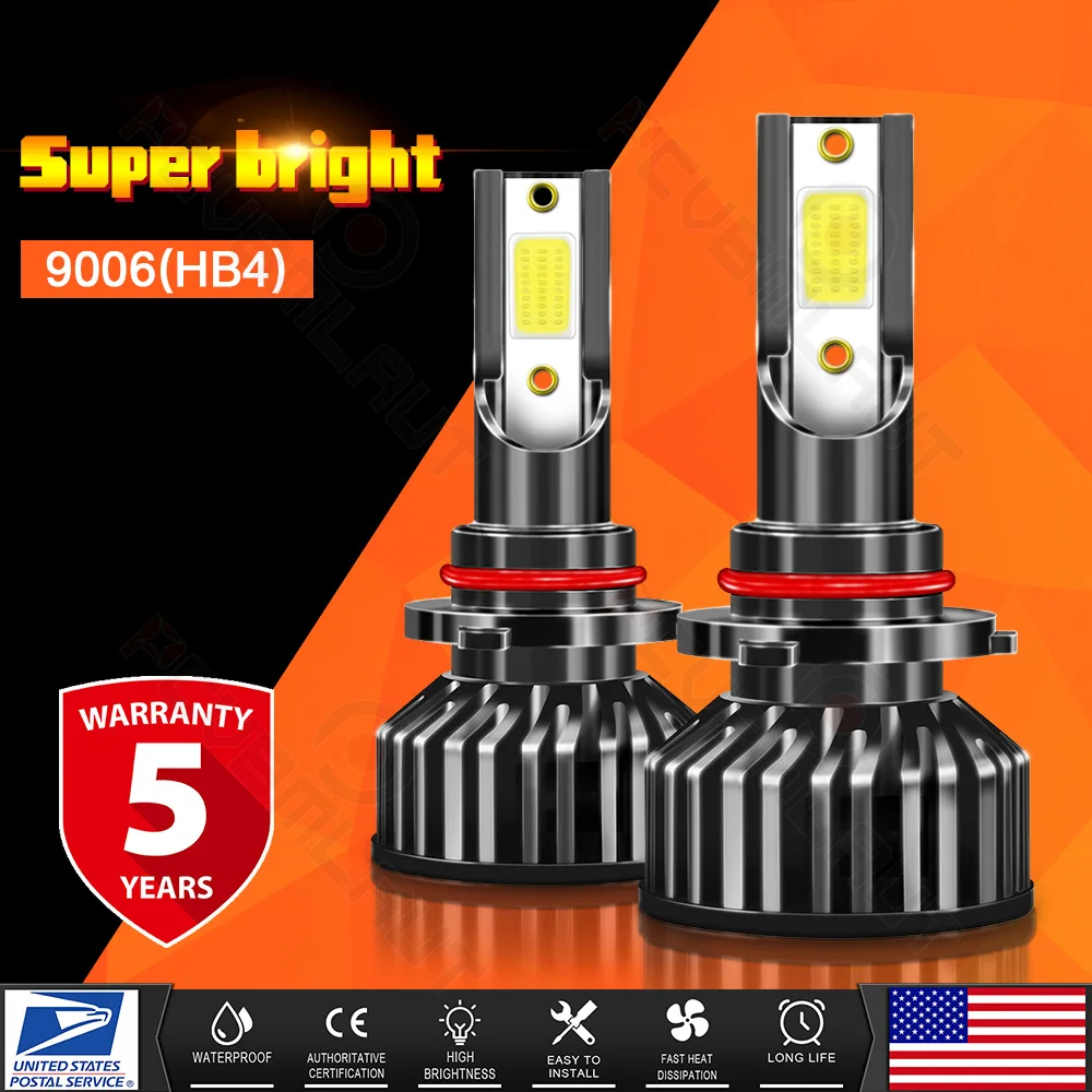 

CHUSYYRAY 2PCS Car lights 9006 Super Bright LED Headlights High Low Beam Fog Light Bulb White 6000K Car accsesories