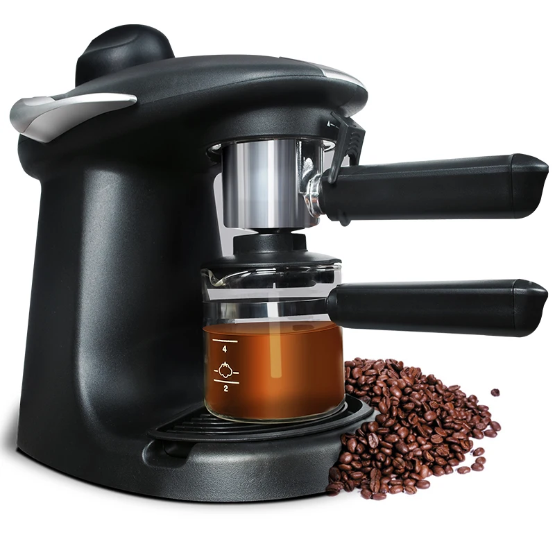 Household Italian Coffee Machine Espresso 730W Automatic Steam Fancy Coffee Maker Set Milk Foam