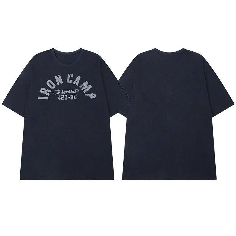 Retro Training Loose Short-sleeved Fitness Bamboo Lightweight Men's Weightlifting Exercise Clothes Five-quarter Sleeve Sports