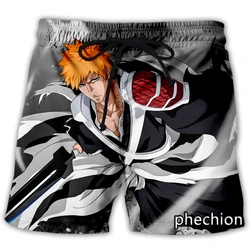 phechion New Fashion Men/Women Anime BLEACH 3D Print Casual Shorts Novelty Streetwear Men Loose Sporting Shorts L22