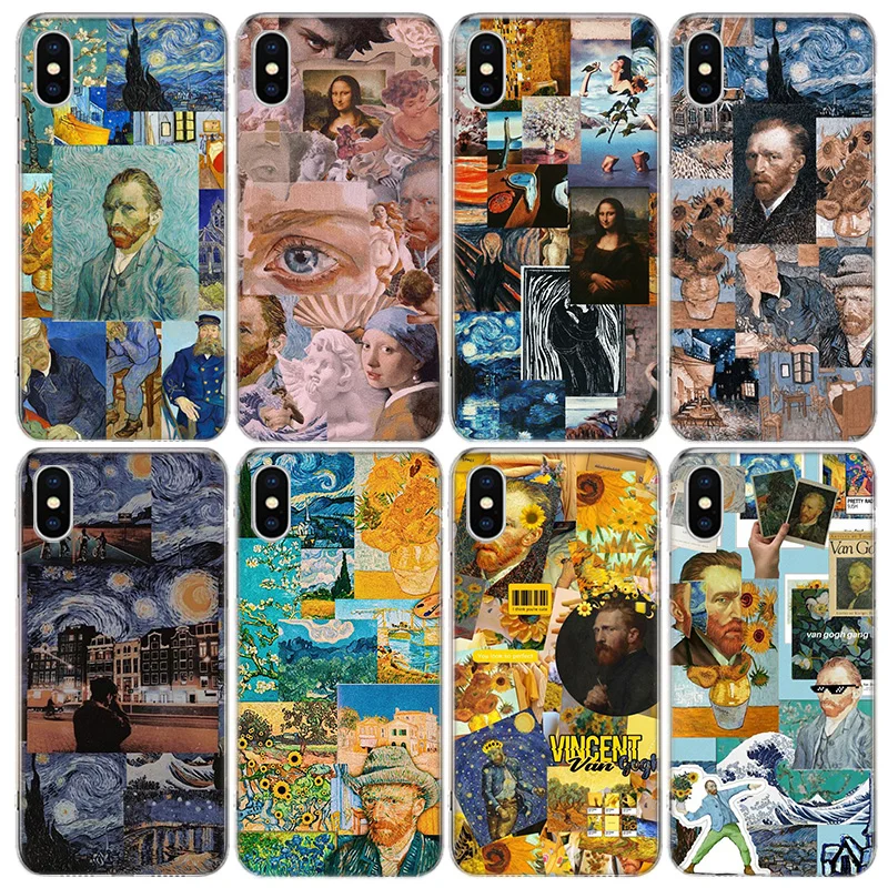 Van Gogh Oil Painting Art Phone Case For Apple Iphone 15 14 13 16 Pro Max Cover 11 12 Mini Fundas X XS Max XR 8 7 Plus Capa Shel