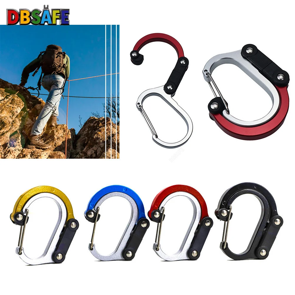 متعددة الوظائف سبائك الألومنيوم D نوع للتدوير سريعة معلقة حلقة تسلق فائدة السنانير للتخييم في الهواء الطلق التنزه والعتاد #1