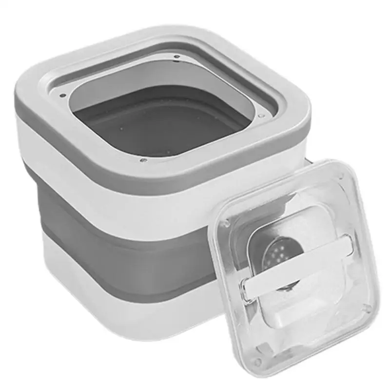 

Dog Cat Food Pail Plastic Storage Tank with Measuring Cup Container Moisture-proof Sealed Jar Pet Supplies Accessories for home