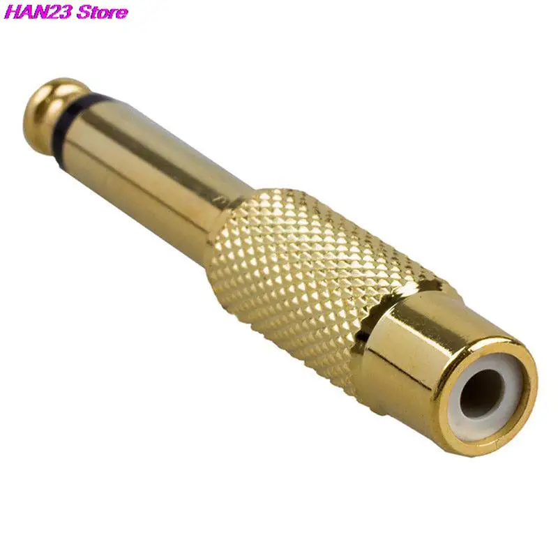 2pcs Gold Plated 6.35mm 1/4