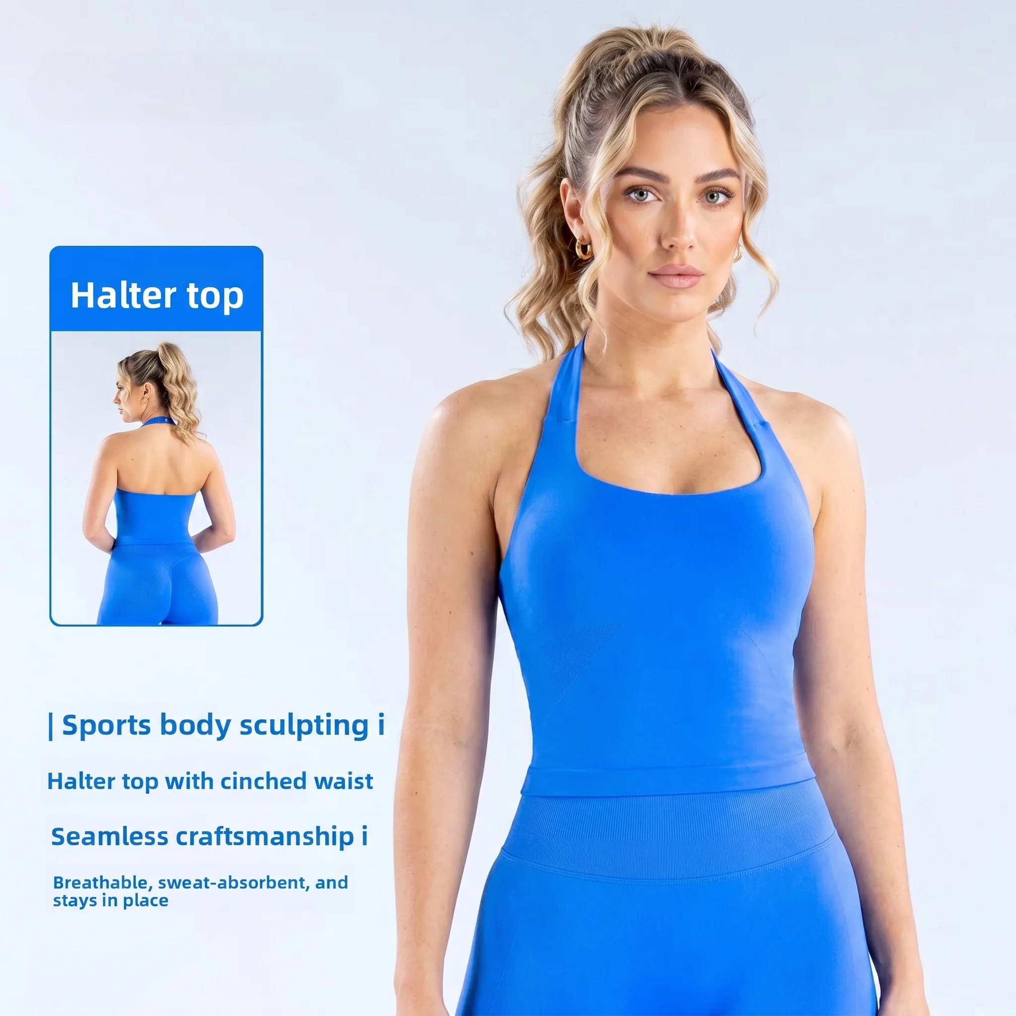 DenyfFitness Halter Top Woman Gym Clothes Removable Chest Pad Yoga Tank Push-up Sports Bra Workout Activewear Pilates vest Denyf