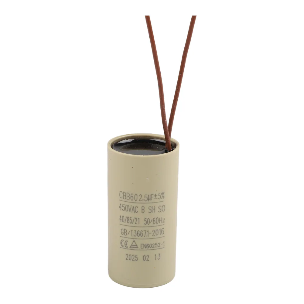 Circulating Pump CBB60 Capacitor Electrical Device 2.5uF Capacitor Durability Electrical Systems Long Service Life