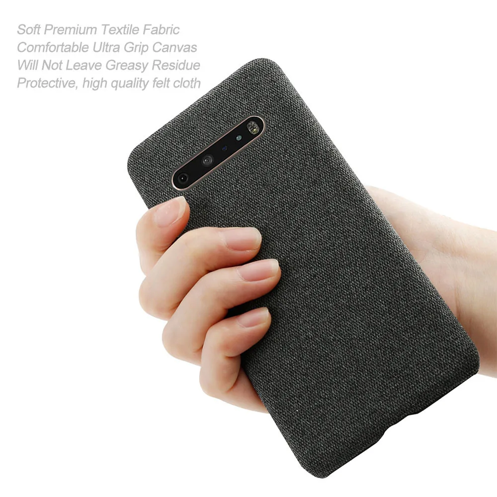 Cloth Cases For LG V60 ThinQ 5G Case Slim Retro Cloth Hard Phone Cover For LG V60 ThinQ 5G LM-V600 6.8