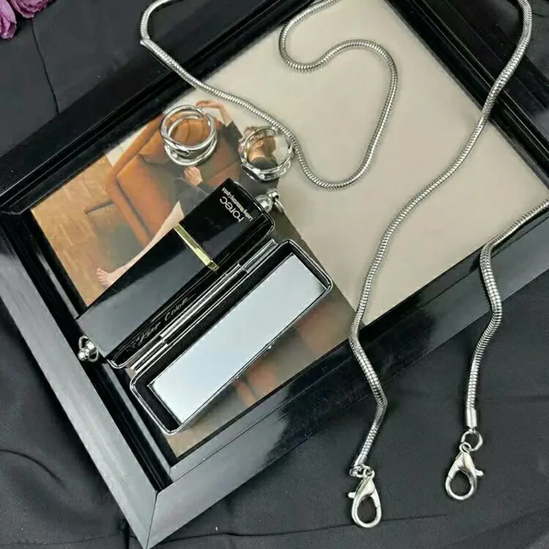 Torebka szminka MINI metaliczny styl łańcuchy ze stali nierdzewnej moda torebka Euro-styl amerykański