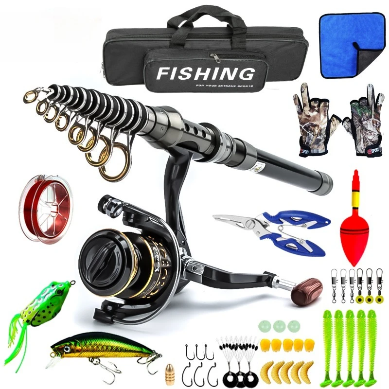 

Long-distance Carbon Fishing Rods Combo Artificial Lures Fishing Gear Mixed Set Combination Diversification Tackle Supplies