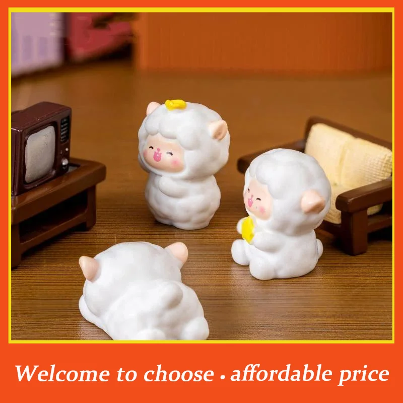 #1pc Miniature Fairy Garden Accessories Cute Sheep Lamb Ornament Figurines Home Garden Dollhouse Terrarium Decor