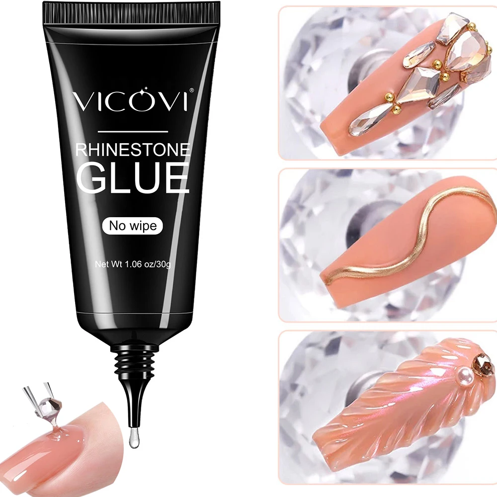 

30g Transparent Nail Rhinestone Glue 3D Nail Charms/Gems/Beads/Pearls Super Strong Gel Nail Glue UV Nail Diamond/Jewelry Glue