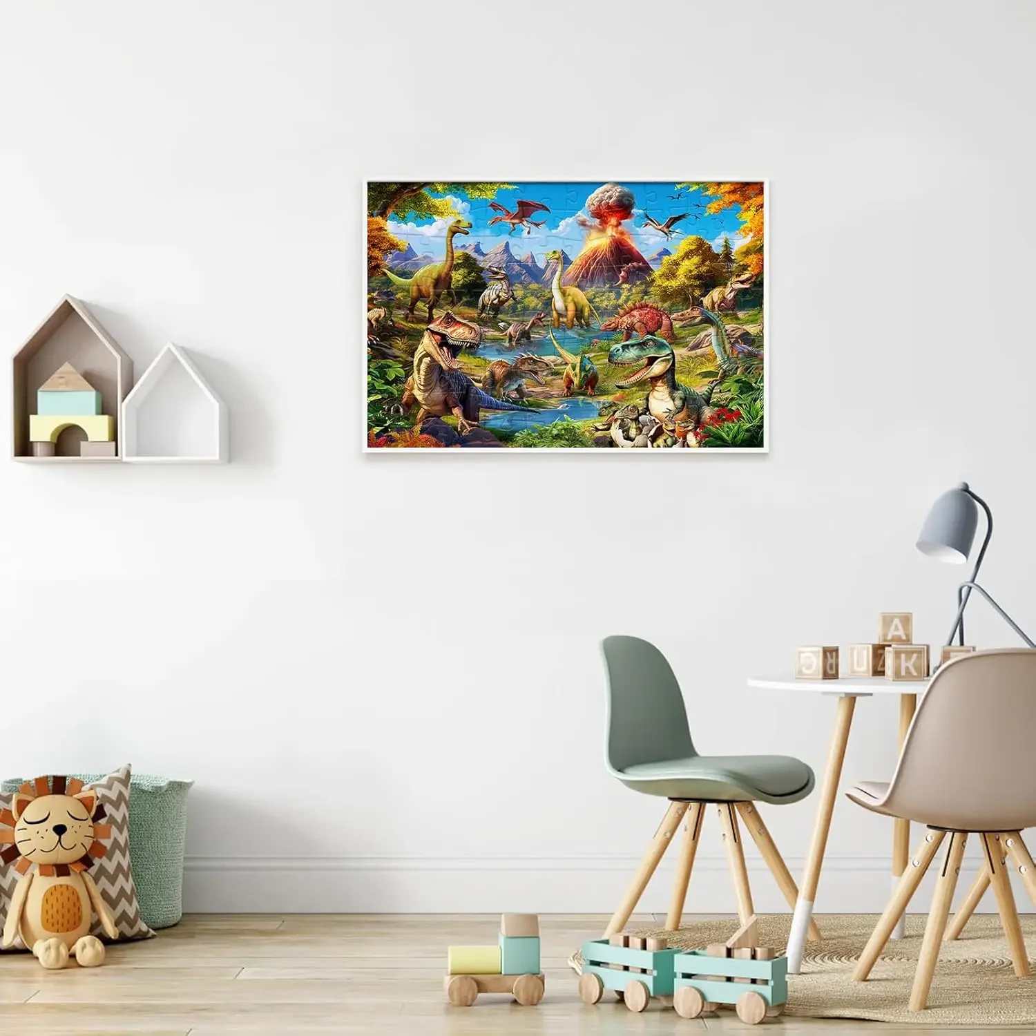 Dinosaur World Landscape Adults Wooden Puzzle Relaxing Challenge Premium Quality Jigsaw Puzzle Perfect Holiday Birthday Gifts