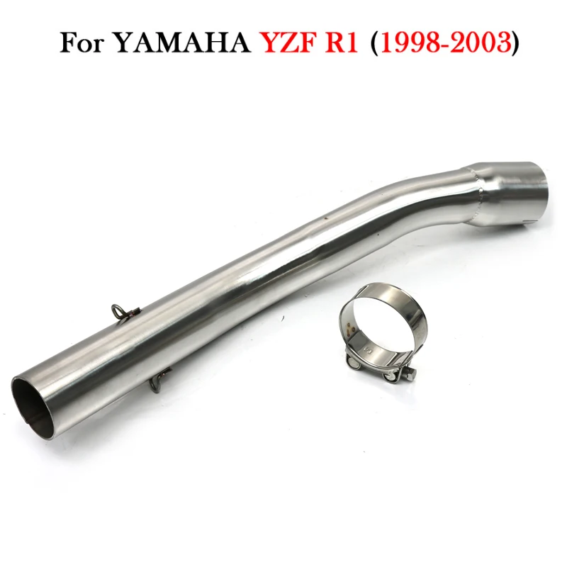 

Slip On Motorcycle Exhaust Escape Moto Muffler Modify 51mm Middle Link Pipe For YANAHA YZF R1 1998-2003 1999 2000 2001 2002 2003