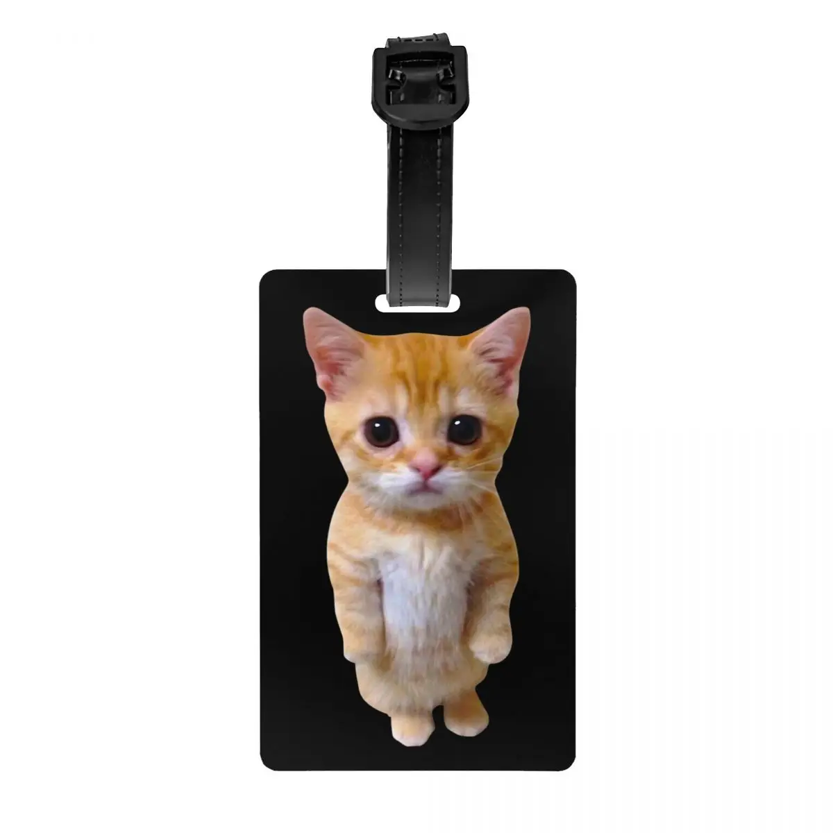 

Custom Funny Cat Luggage Tag for Suitcases Fashion Baggage Tags Privacy Cover Name ID Card